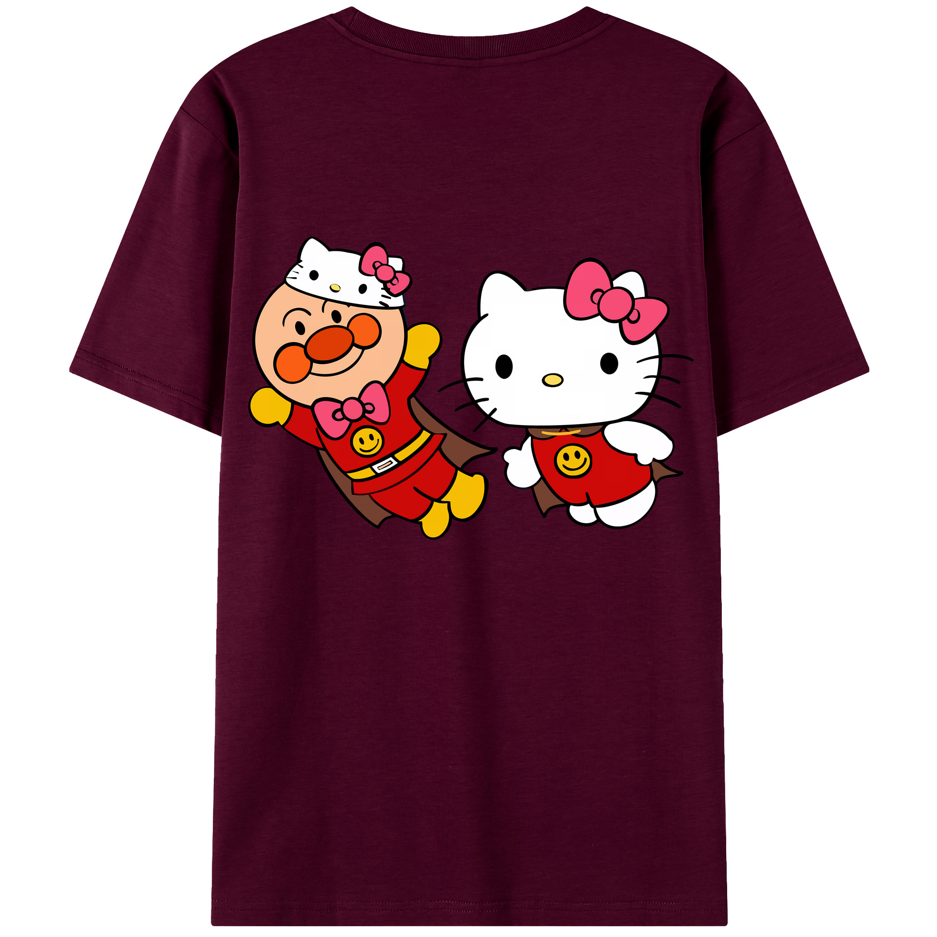 （画像用） アンパンマン Anpanman レディース半袖Tシャツ(バックプリント)